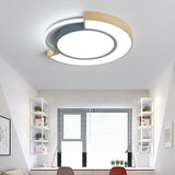 Modern Acrylic Led Flush Mount Light - Grey/Green 16.5/20.5 Diameter White/Warm Available Grey /