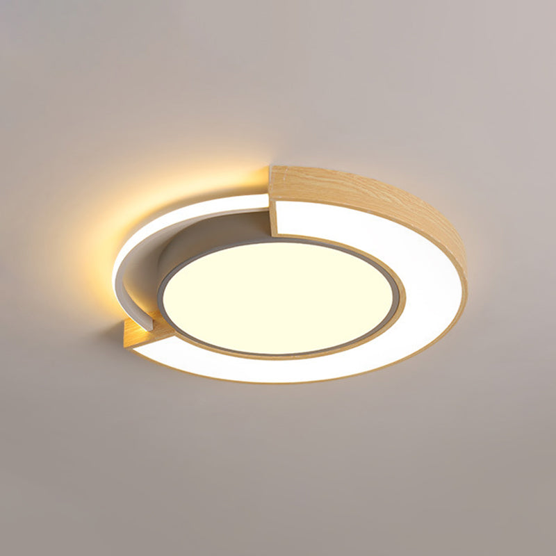 Modern Acrylic Led Flush Mount Light - Grey/Green 16.5’/20.5’ Diameter White/Warm Available