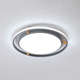 Contemporary Round Metal Bedroom Flush Mount Lighting - 16’/19.5’/23.5’ Wide Led Ceiling