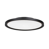 Modern Led Flush Mount Light With Metal Shade And Acrylic Diffuser In White/Warm 16/19.5 Diameter