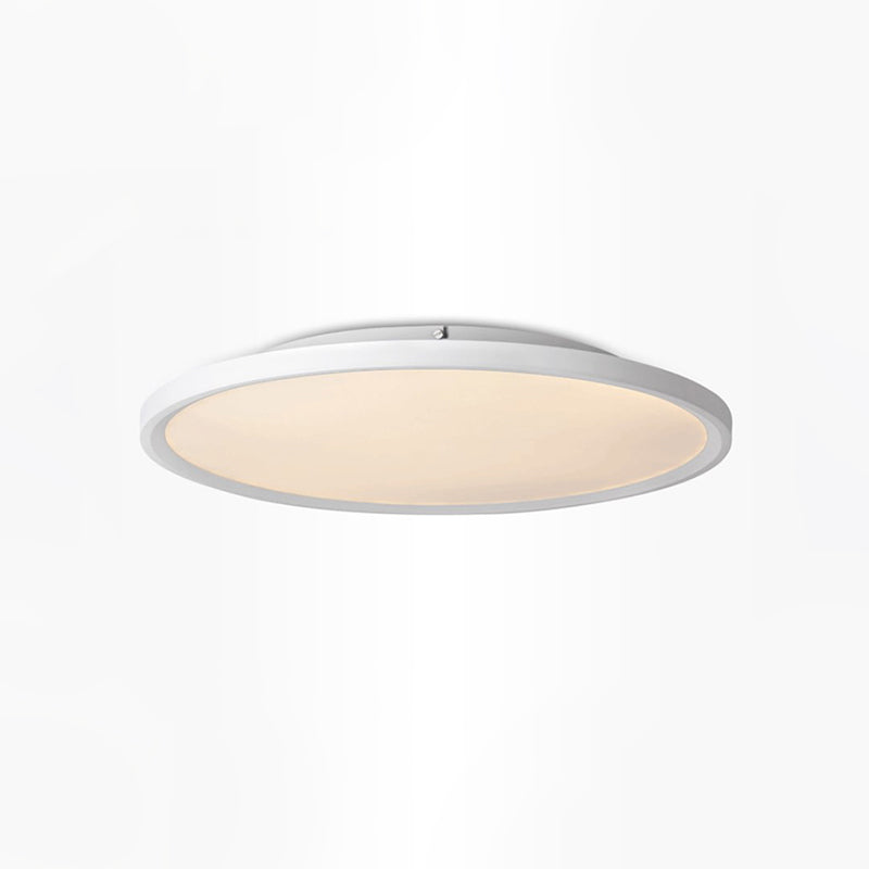Modern Led Flush Mount Light With Metal Shade And Acrylic Diffuser In White/Warm 16’/19.5’ Diameter
