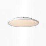 Modern Led Flush Mount Light With Metal Shade And Acrylic Diffuser In White/Warm 16’/19.5’ Diameter