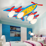 Chic Modern Flush Mount Ceiling Light Fixture With 3 Multi-Color Metal Bulbs For Kindergarten 4 /