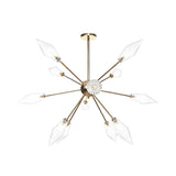 Stylish 9/12/15-Head Diamond Shape Indoor Hanging Chandelier - Amber/Clear Glass Industrial Ceiling