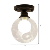 Contemporary Clear Glass Flush Mount Ceiling Light For Bedroom