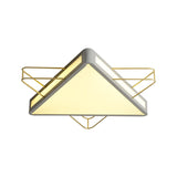 Nordic Metal Black/Grey Flush Mount Light With Acrylic Diffuser Star/Triangle Design