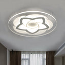 Flower Flush Light Modern Acrylic Ultra Thin Led Ceiling - Ideal For Bedroom