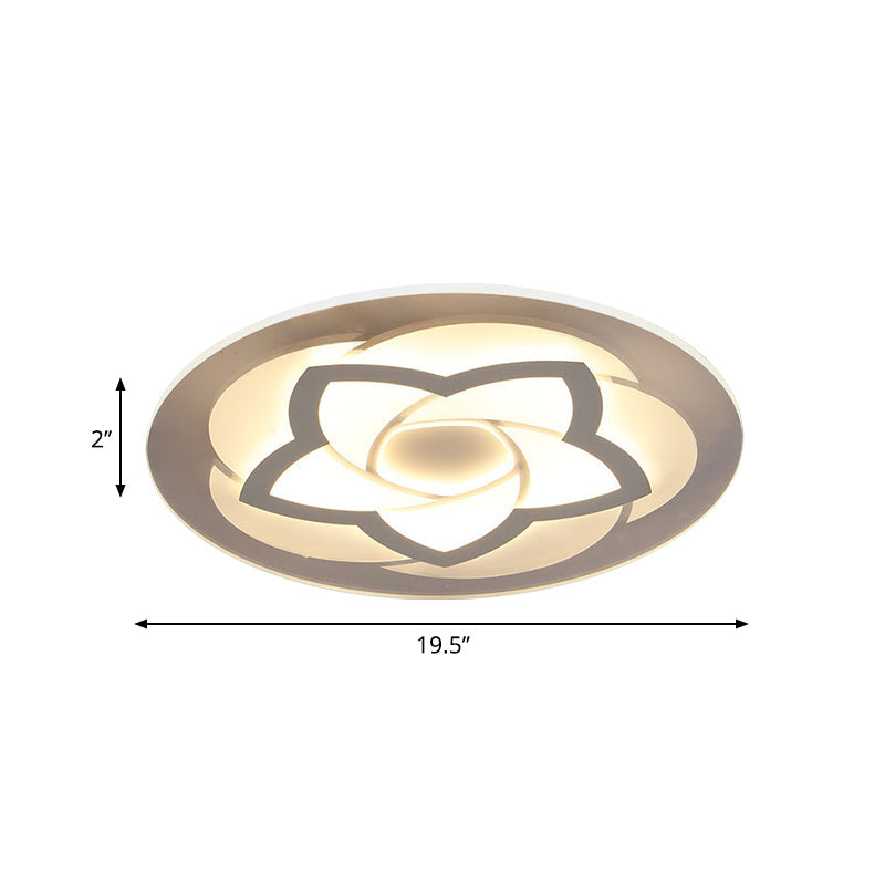 Flower Flush Light Modern Acrylic Ultra Thin Led Ceiling - Ideal For Bedroom 16/19.5/23.5/29.5 W