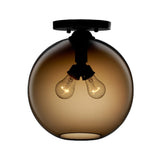 Modern 2-Head Flushmount Ceiling Lamp With Colorful Glass Shades - Global Mounted Light

Or

Global