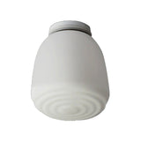Minimalist 1 Head Flush Mount Lantern Light With Opal Glass Shade For Kitchen - 6/8 W Cone Lighting