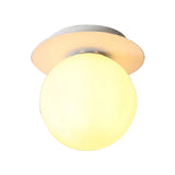 Opal Glass Modern Flushmount Ceiling Lamp With Multi-Color Canopy