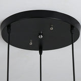 Industrial Geometric Pendant Light With Carved Metal Shade - 3 Lights Kitchen Hanging Lamp