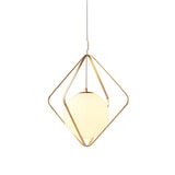 Minimalist Gold Pendant Light - 1 Head Led Down Lighting For Bedroom 10.5/16 W