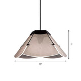 Scalloped Glass Led Ceiling Pendant Light Fixture - Modern Design For Living Room