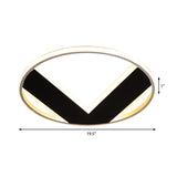 V - Shaped Ceiling Light - Modern Acrylic & Black Creative Bedroom Lighting Fixture