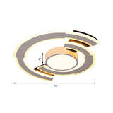 Modern Acrylic Flush Mount Ceiling Lights - Traverse Lighting Fixture (16 / 19.5 23.5) In Warm/White