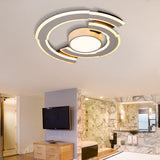 Modern Acrylic Flush Mount Ceiling Lights - Traverse Lighting Fixture (16 / 19.5 23.5) In Warm/White
