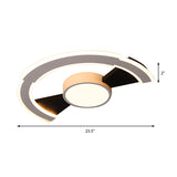 Modern Acrylic Flush Mount Ceiling Lights - Traverse Lighting Fixture (16 / 19.5 23.5) In Warm/White