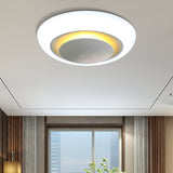 Unique Round Modern Ceiling Light - 16.5/20.5/24.5 Warm/White Flush Mount Fixture (White) White /