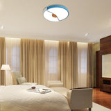 Modern Metal Flush Light With Integrated Led Bulb Black/Pink/Yellow Ceiling Mounted Lamp Multiple