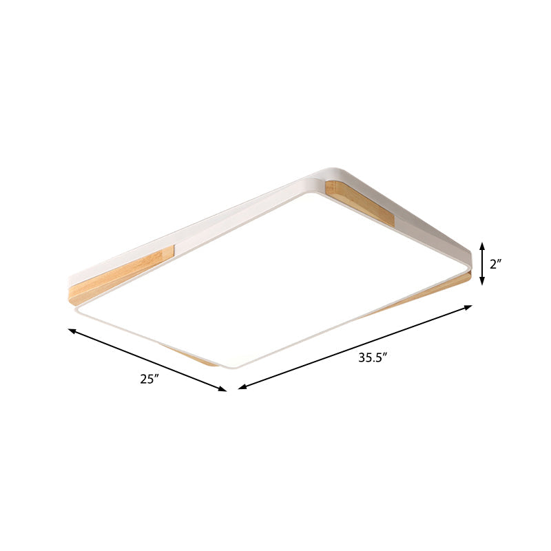 Contemporary Rectangular Acrylic Lighting Fixture - Flush Mount Ceiling Lights For Living Room