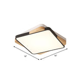 Contemporary Rectangular Acrylic Lighting Fixture - Flush Mount Ceiling Lights For Living Room