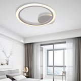 Modern Acrylic Light Ring Fixture For Bedroom Ceiling Unique White Lighting (1/2/3 Lights