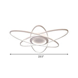 Modern Creative Ceiling Lights - Acrylic And Metal Light Fixture (25.5/31.5/39) Warm/White Lighting
