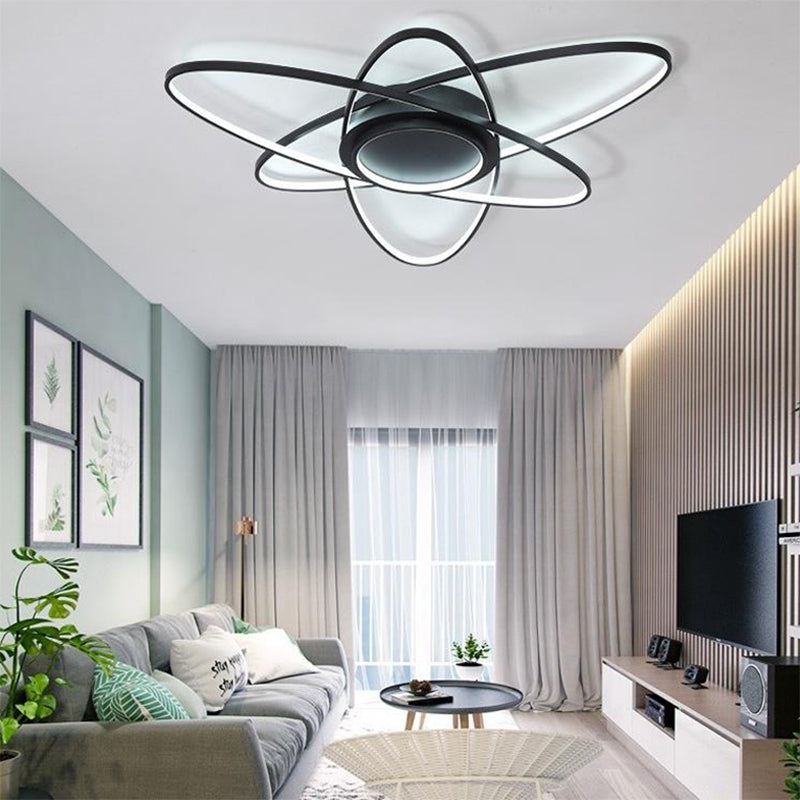 Modern Creative Ceiling Lights - Acrylic And Metal Light Fixture (25.5/31.5/39) Warm/White Lighting