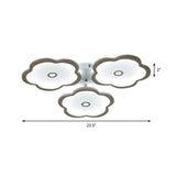 Modern Iron Acrylic Ceiling Lights - 3/6/9 Heads Unique Flower Design Indoor Lighting