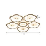 Modern Iron Acrylic Ceiling Lights - 3/6/9 Heads Unique Flower Design Indoor Lighting