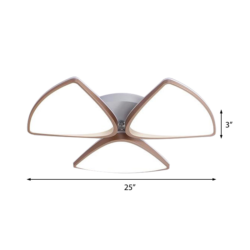 Modern Acrylic Bedroom Ceiling Light Fixture 3/4/5 Heads In White With 3 Color Options