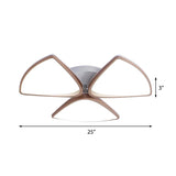 Modern Acrylic Bedroom Ceiling Light Fixture 3/4/5 Heads In White With 3 Color Options