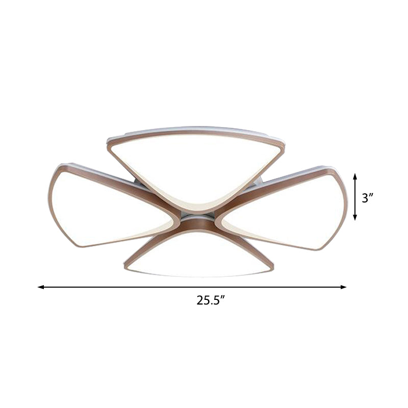 Modern Acrylic Bedroom Ceiling Light Fixture 3/4/5 Heads In White With 3 Color Options