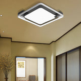Contemporary Unique Bedroom Lighting Fixture - 16/19.5 1 Head Round/Square Ceiling Light 16 / White