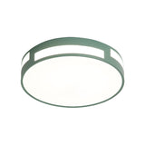 Modern Nordic Led Flush Ceiling Light With Round Acrylic Shade In Blue/Green/Pink/Yellow