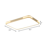 Modern Slim Acrylic Led Ceiling Light Fixture - White Hotel Grade Rectangle Flush Mount