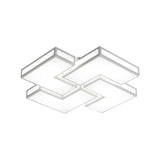 Contemporary Acrylic Led Flushmount For Adult Bedroom In White/Black