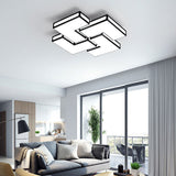 Contemporary Acrylic Led Flushmount For Adult Bedroom In White/Black