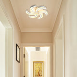 Modern Flower Flush Mount Led Ceiling Light In White For Hotels
