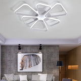 Floral Shape Acrylic Led Ceiling Light In Simple Brown/White For Child Room - Warm/White Lighting