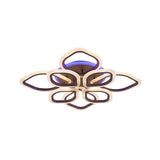Contemporary Brown Led Ceiling Lamp With Floral Theme - Perfect For Bedroom
