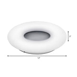 Modern Flush Ceiling Light: Circle/Square Acrylic Led Lamp For Porch And Bathroom