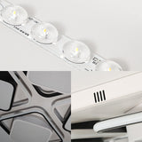 Modern Black & White Cube Led Flushmount Ceiling Light In 27.5/41 Sizes