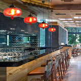 Industrial Onion Shade Pendant Lighting - 1 Light Red/Yellow/Smoke Gray Glass Hanging Lamp For Bars