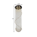 Modern Black Crystal Cluster Pendant: Striking Led Ceiling Hang Fixture With Clear Crystals & 9-Bulb