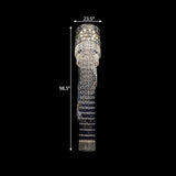 Modern Crystal Cascading Pendant Light With 9 Led Heads - Gold Finish