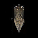 Modern Crystal Drop Lamp With Led 10 Bulbs - Orbs And Rods Design For Living Room Ceiling Light