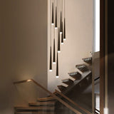 Contemporary Acrylic Black Hanging Lamp: 9/12/18 Lights Multi Light Pendant With Spiral Design For