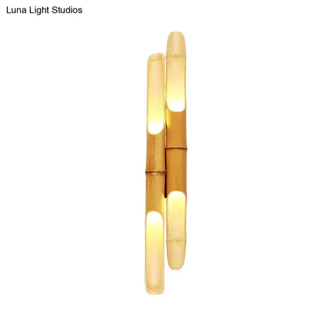 4-Bulb Bedroom Wall Sconce In Asia Beige With Cylinder Resin Shade
